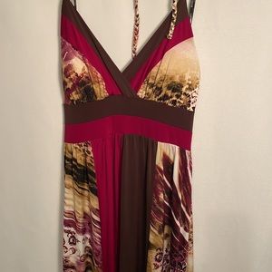 XOXO Halter Maxi Dress – Animal Print, Size M